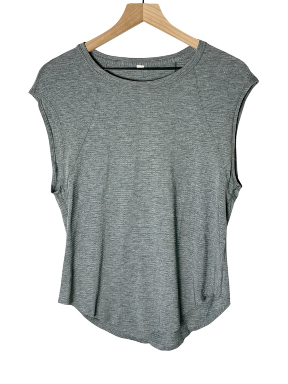 Lululemon Plank To Pike Short Sleeve Crewneck Gray Muscle Tee Dropped Armhole